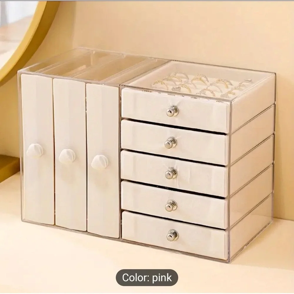 Necklace Ring‎ Organizer Multifunctional Jewelry Holder Box Bedroom Dressing US